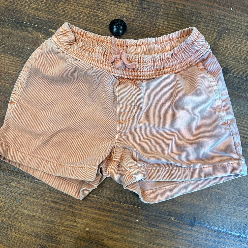 GAP baby orange Elastic Waist Shorts